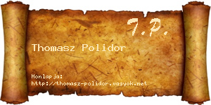 Thomasz Polidor névjegykártya